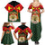 Belgium Family Matching Summer Maxi Dress and Hawaiian Shirt with Royal Coat of Arms Crown Lion Red Green Checker Spirit