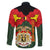 Belgium Family Matching Summer Maxi Dress and Hawaiian Shirt with Royal Coat of Arms Crown Lion Red Green Checker Spirit