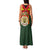 Belgium Family Matching Tank Maxi Dress and Hawaiian Shirt with Royal Coat of Arms Crown Lion Red Green Checker Spirit