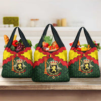 Belgium Grocery Bag with Royal Coat of Arms Crown Lion Red Green Checker Spirit