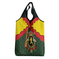 Belgium Grocery Bag with Royal Coat of Arms Crown Lion Red Green Checker Spirit