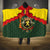 Belgium Hooded Blanket with Royal Coat of Arms Crown Lion Red Green Checker Spirit