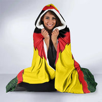 Belgium Hooded Blanket with Royal Coat of Arms Crown Lion Red Green Checker Spirit