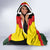 Belgium Hooded Blanket with Royal Coat of Arms Crown Lion Red Green Checker Spirit