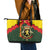Belgium Leather Tote Bag with Royal Coat of Arms Crown Lion Red Green Checker Spirit