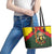Belgium Leather Tote Bag with Royal Coat of Arms Crown Lion Red Green Checker Spirit