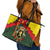 Belgium Leather Tote Bag with Royal Coat of Arms Crown Lion Red Green Checker Spirit