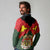 Belgium Long Sleeve Polo Shirt with Royal Coat of Arms Crown Lion Red Green Checker Spirit