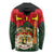 Belgium Long Sleeve Shirt with Royal Coat of Arms Crown Lion Red Green Checker Spirit