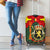 Belgium Luggage Cover with Royal Coat of Arms Crown Lion Red Green Checker Spirit