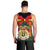 Belgium Men Tank Top with Royal Coat of Arms Crown Lion Red Green Checker Spirit