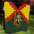 Belgium Quilt with Royal Coat of Arms Crown Lion Red Green Checker Spirit