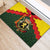 Belgium Rubber Doormat with Royal Coat of Arms Crown Lion Red Green Checker Spirit