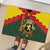 Belgium Rubber Doormat with Royal Coat of Arms Crown Lion Red Green Checker Spirit