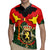 Belgium Rugby Jersey with Royal Coat of Arms Crown Lion Red Green Checker Spirit