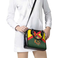 Belgium Shoulder Handbag with Royal Coat of Arms Crown Lion Red Green Checker Spirit