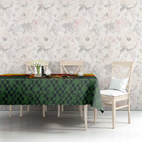 Belgium Tablecloth with Royal Coat of Arms Crown Lion Red Green Checker Spirit