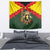 Belgium Tapestry with Royal Coat of Arms Crown Lion Red Green Checker Spirit