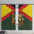 Belgium Window Curtain with Royal Coat of Arms Crown Lion Red Green Checker Spirit