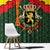 Belgium Window Curtain with Royal Coat of Arms Crown Lion Red Green Checker Spirit