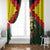 Belgium Window Curtain with Royal Coat of Arms Crown Lion Red Green Checker Spirit