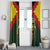 Belgium Window Curtain with Royal Coat of Arms Crown Lion Red Green Checker Spirit