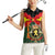 Belgium Women Sleeveless Polo Shirt with Royal Coat of Arms Crown Lion Red Green Checker Spirit