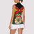 Belgium Women Sleeveless Polo Shirt with Royal Coat of Arms Crown Lion Red Green Checker Spirit