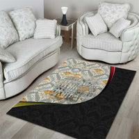 Belgium Area Rug with Grand Place Brussels Art Nouveau Floral Spirit