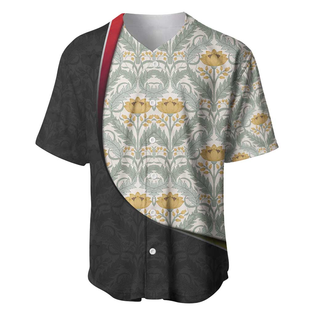 Belgium Baseball Jersey with Grand Place Brussels Art Nouveau Floral Spirit