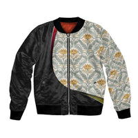 Belgium Bomber Jacket with Grand Place Brussels Art Nouveau Floral Spirit
