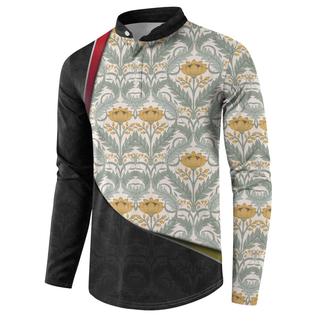 Belgium Button Sweatshirt with Grand Place Brussels Art Nouveau Floral Spirit