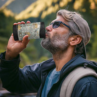 Belgium 4 in 1 Can Cooler Tumbler with Grand Place Brussels Art Nouveau Floral Spirit