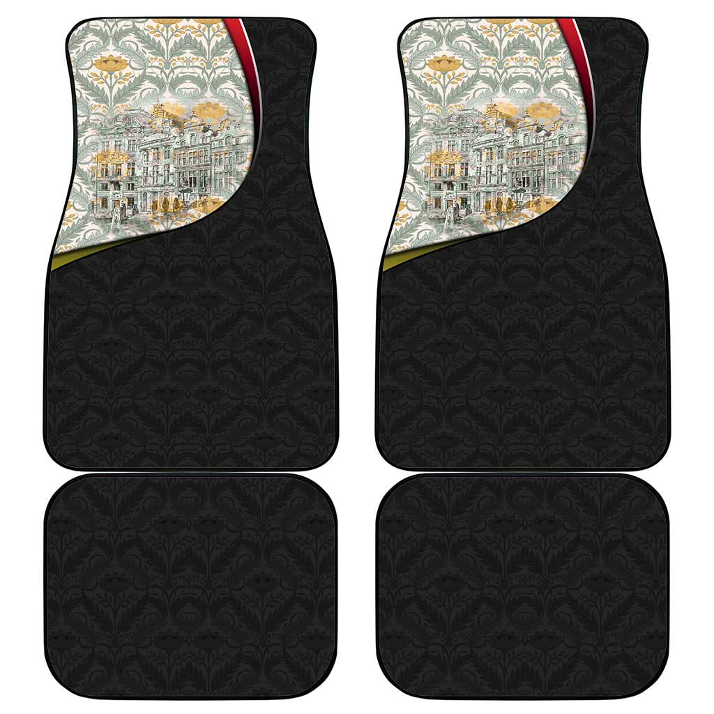 Belgium Car Mats with Grand Place Brussels Art Nouveau Floral Spirit