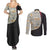 Belgium Couples Matching Summer Maxi Dress and Long Sleeve Button Shirt with Grand Place Brussels Art Nouveau Floral Spirit