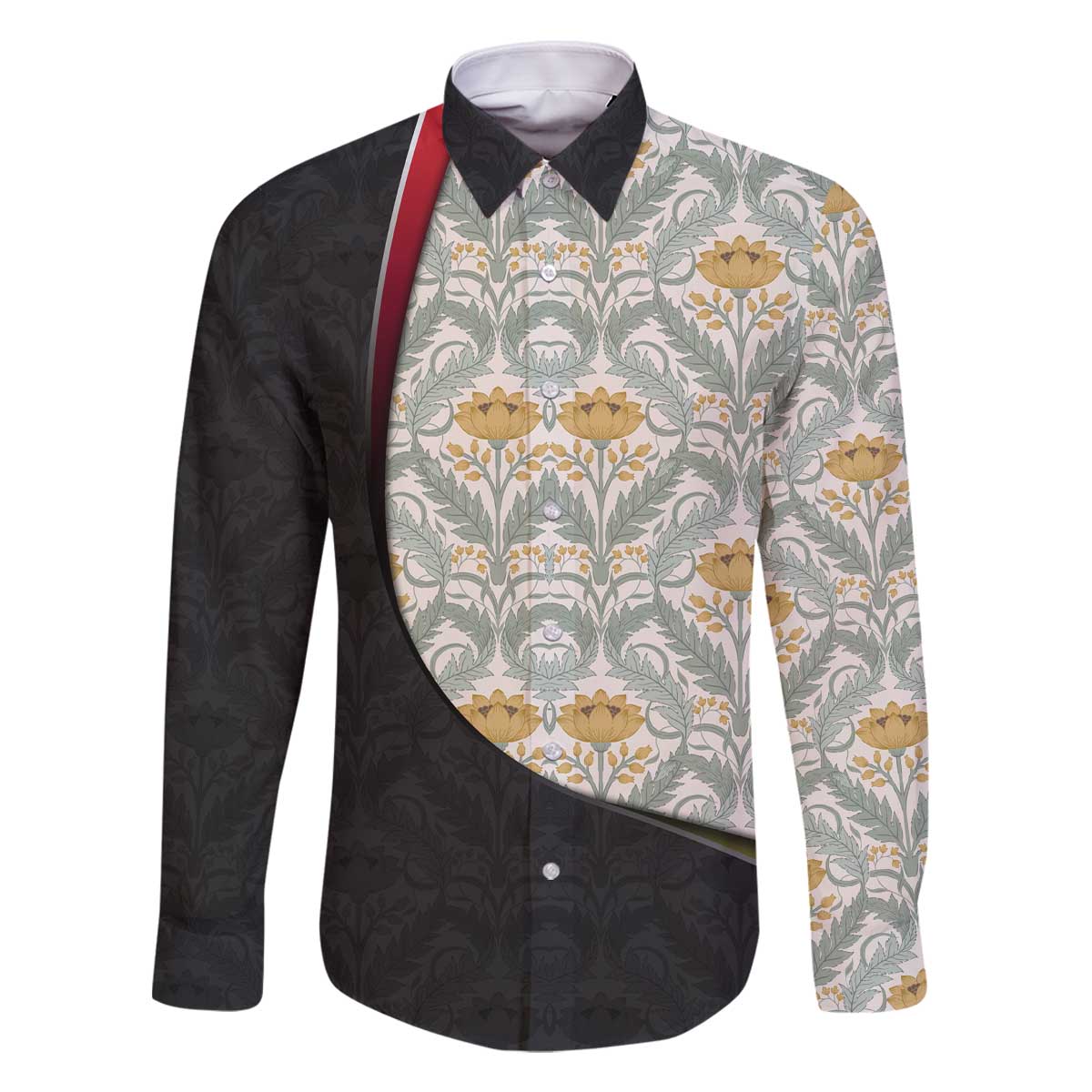 Belgium Family Matching Off The Shoulder Long Sleeve Dress and Hawaiian Shirt with Grand Place Brussels Art Nouveau Floral Spirit