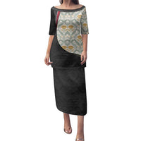 Belgium Family Matching Puletasi and Hawaiian Shirt with Grand Place Brussels Art Nouveau Floral Spirit