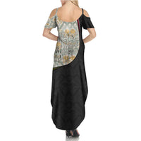 Belgium Family Matching Summer Maxi Dress and Hawaiian Shirt with Grand Place Brussels Art Nouveau Floral Spirit