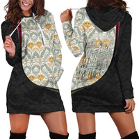 Belgium Hoodie Dress with Grand Place Brussels Art Nouveau Floral Spirit