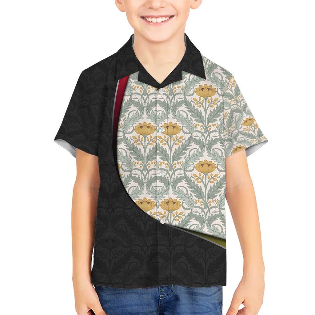 Belgium Kid Hawaiian Shirt with Grand Place Brussels Art Nouveau Floral Spirit