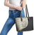 Belgium Leather Tote Bag with Grand Place Brussels Art Nouveau Floral Spirit