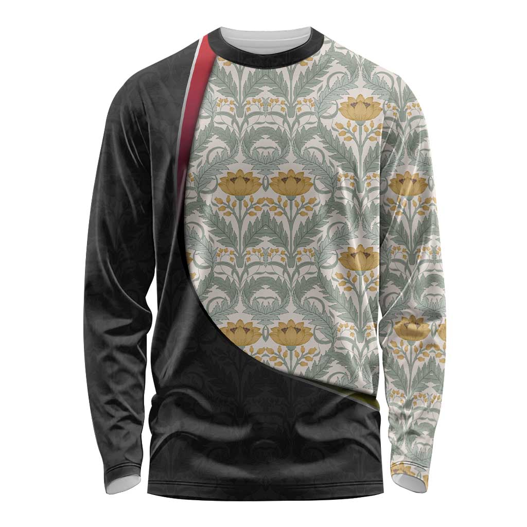 Belgium Long Sleeve Shirt with Grand Place Brussels Art Nouveau Floral Spirit