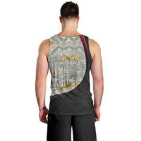 Belgium Men Tank Top with Grand Place Brussels Art Nouveau Floral Spirit
