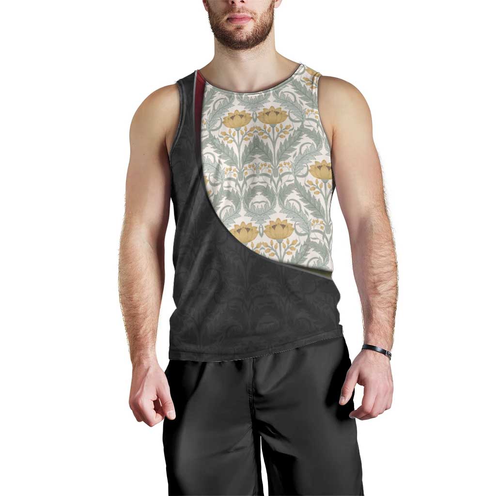 Belgium Men Tank Top with Grand Place Brussels Art Nouveau Floral Spirit