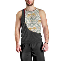 Belgium Men Tank Top with Grand Place Brussels Art Nouveau Floral Spirit