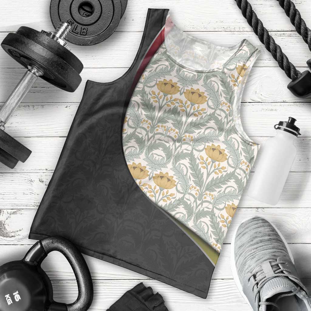 Belgium Men Tank Top with Grand Place Brussels Art Nouveau Floral Spirit