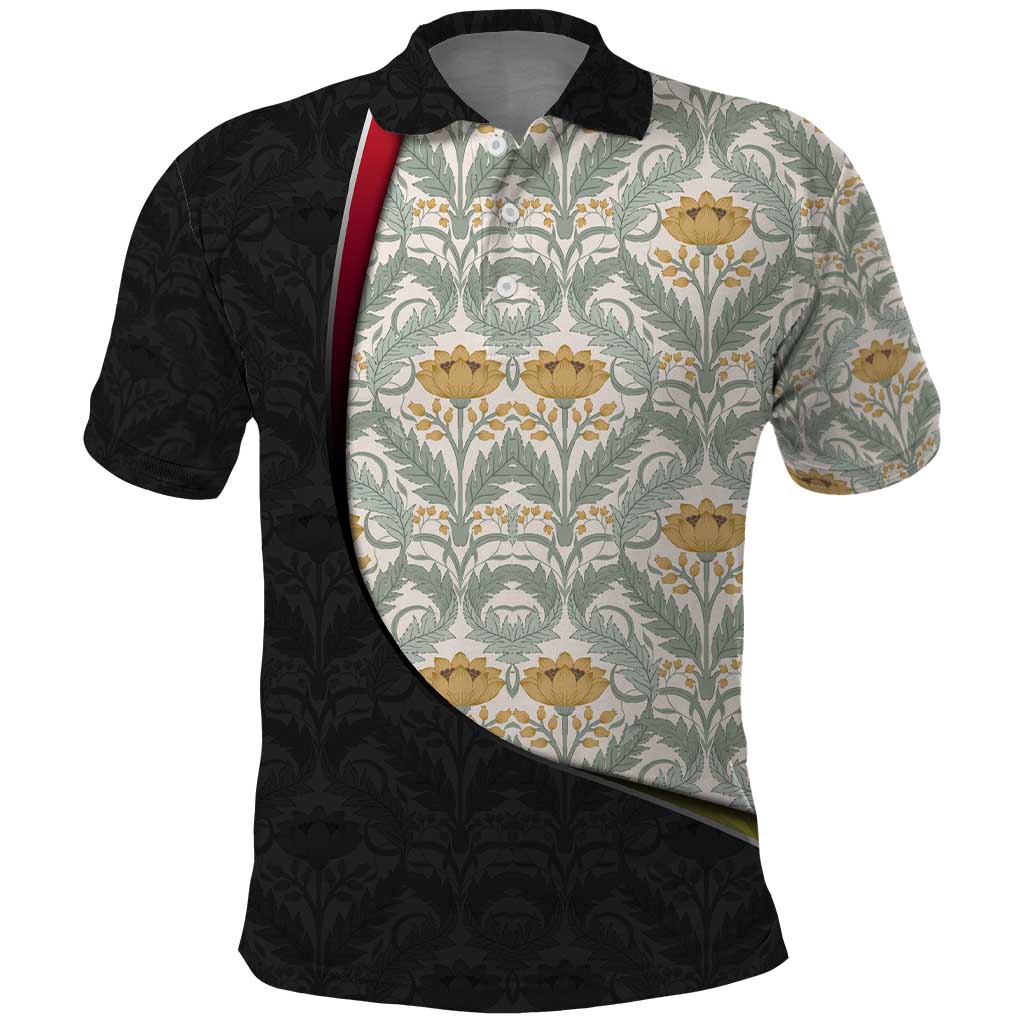 Belgium Polo Shirt with Grand Place Brussels Art Nouveau Floral Spirit