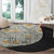 Belgium Round Carpet with Grand Place Brussels Art Nouveau Floral Spirit