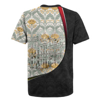 Belgium Rugby Jersey with Grand Place Brussels Art Nouveau Floral Spirit
