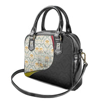 Belgium Shoulder Handbag with Grand Place Brussels Art Nouveau Floral Spirit